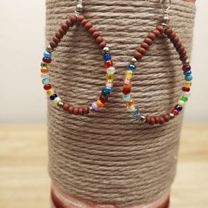 NEW Boho Casual Sterling Silver Handmade Beaded Earrings